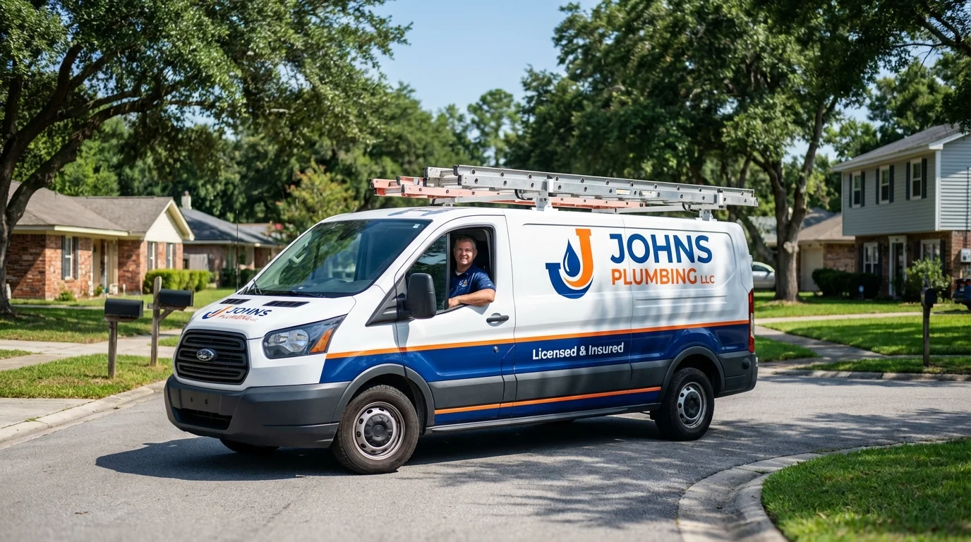 Johns Plumbing LLC service van in Chiefland, FL